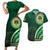 Saineha High School Couples Matching Short Sleeve Bodycon Dress and Hawaiian Shirt Ngatu and Polynesian Pattern