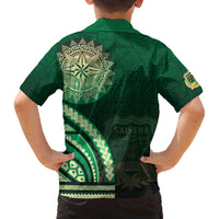Saineha High School Family Matching Puletasi and Hawaiian Shirt Ngatu and Polynesian Pattern LT03 - Polynesian Pride
