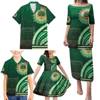 Saineha High School Family Matching Puletasi and Hawaiian Shirt Ngatu and Polynesian Pattern LT03 - Polynesian Pride