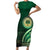 Saineha High School Family Matching Short Sleeve Bodycon Dress and Hawaiian Shirt Ngatu and Polynesian Pattern