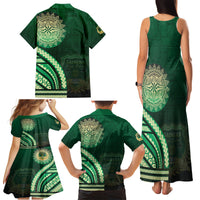 Saineha High School Family Matching Tank Maxi Dress and Hawaiian Shirt Ngatu and Polynesian Pattern