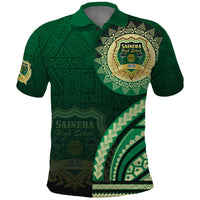 Saineha High School Polo Shirt Ngatu and Polynesian Pattern