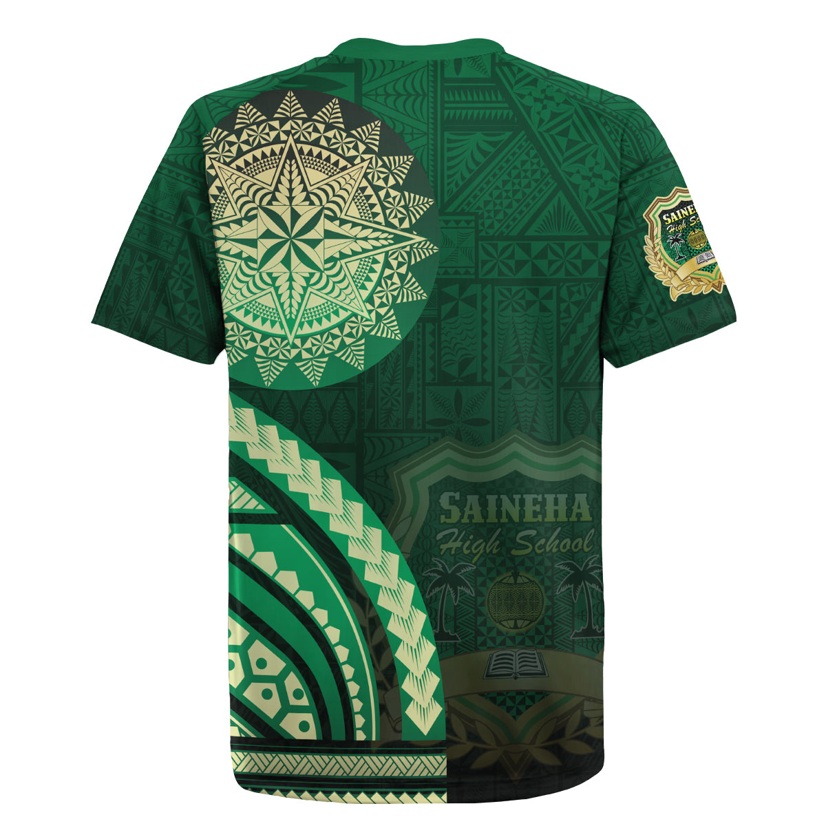 Saineha High School Rugby Jersey Ngatu and Polynesian Pattern