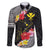 Aloha Hawaii Hibiscus and Plumeria Flowers Family Matching Mermaid Dress and Hawaiian Shirt Kanaka Maoli Tattoo Polynesian Pattern