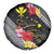 Aloha Hawaii Hibiscus and Plumeria Flowers Spare Tire Cover Kanaka Maoli Tattoo Polynesian Pattern