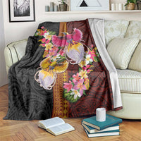 Papua New Guinea Birds and Frangipani Blanket Melanesian Art Tattoos - Polynesian Pride