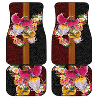 Papua New Guinea Birds and Frangipani Car Mats Melanesian Art Tattoos - Polynesian Pride