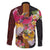 Papua New Guinea Birds and Frangipani Family Matching Short Sleeve Bodycon Dress and Hawaiian Shirt Melanesian Art Tattoos - Polynesian Pride