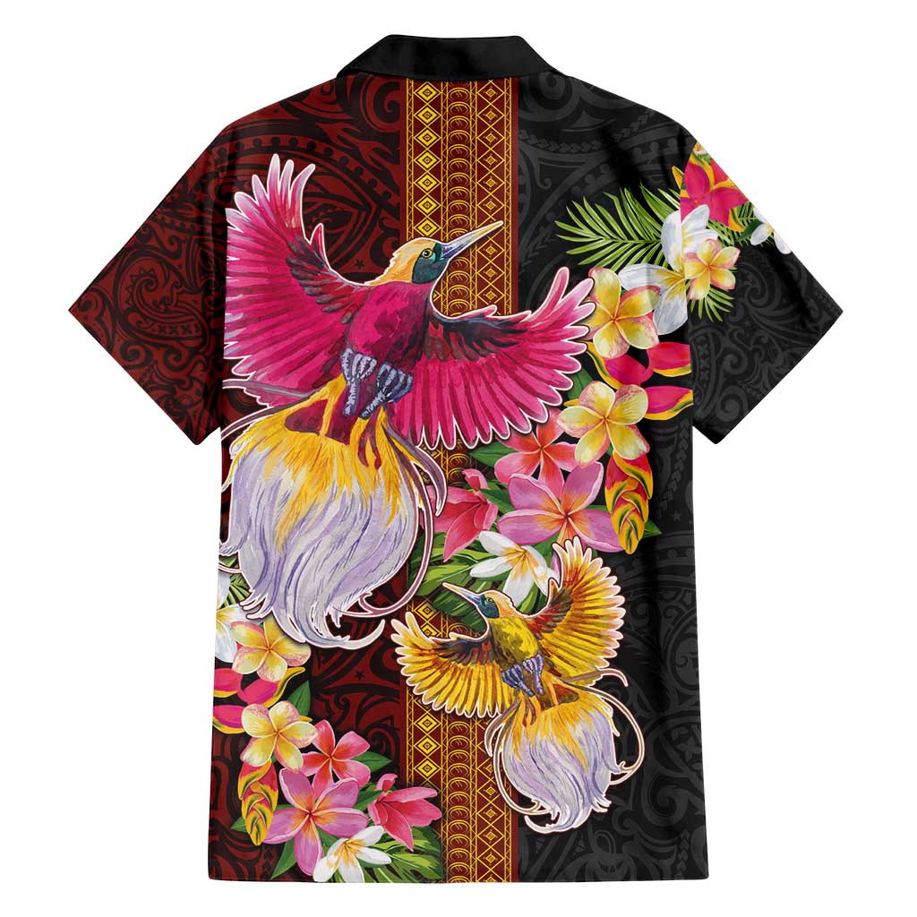 Papua New Guinea Birds and Frangipani Family Matching Summer Maxi Dress and Hawaiian Shirt Melanesian Art Tattoos - Polynesian Pride