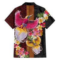 Papua New Guinea Birds and Frangipani Hawaiian Shirt Melanesian Art Tattoos - Polynesian Pride