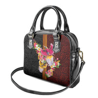 Papua New Guinea Birds and Frangipani Shoulder Handbag Melanesian Art Tattoos - Polynesian Pride