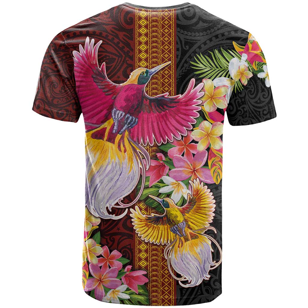 Papua New Guinea Birds and Frangipani T Shirt Melanesian Art Tattoos - Polynesian Pride