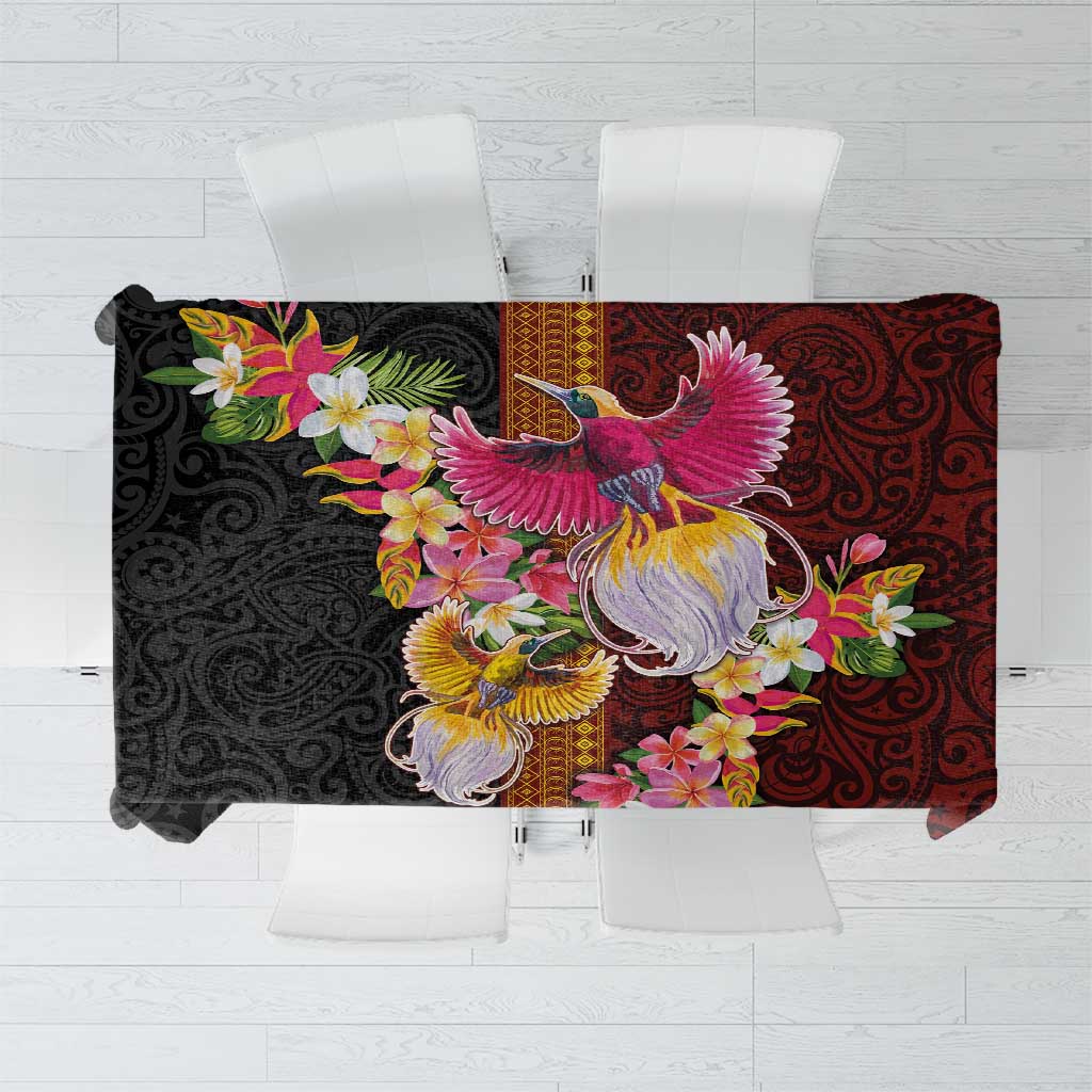 Papua New Guinea Birds and Frangipani Tablecloth Melanesian Art Tattoos - Polynesian Pride