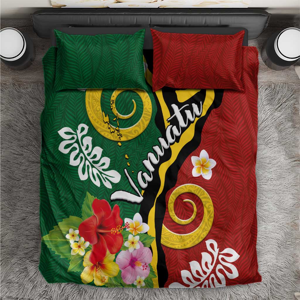 Melanesian Vanuatu Tribal Boar Tusk Bedding Set Tropical Plants and Namele Motifs - Polynesian Pride