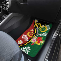 Melanesian Vanuatu Tribal Boar Tusk Car Mats Tropical Plants and Namele Motifs - Polynesian Pride