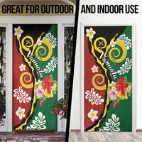 Melanesian Vanuatu Tribal Boar Tusk Door Cover Tropical Plants and Namele Motifs - Polynesian Pride