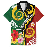 Melanesian Vanuatu Tribal Boar Tusk Family Matching Off Shoulder Maxi Dress and Hawaiian Shirt Tropical Plants and Namele Motifs - Polynesian Pride