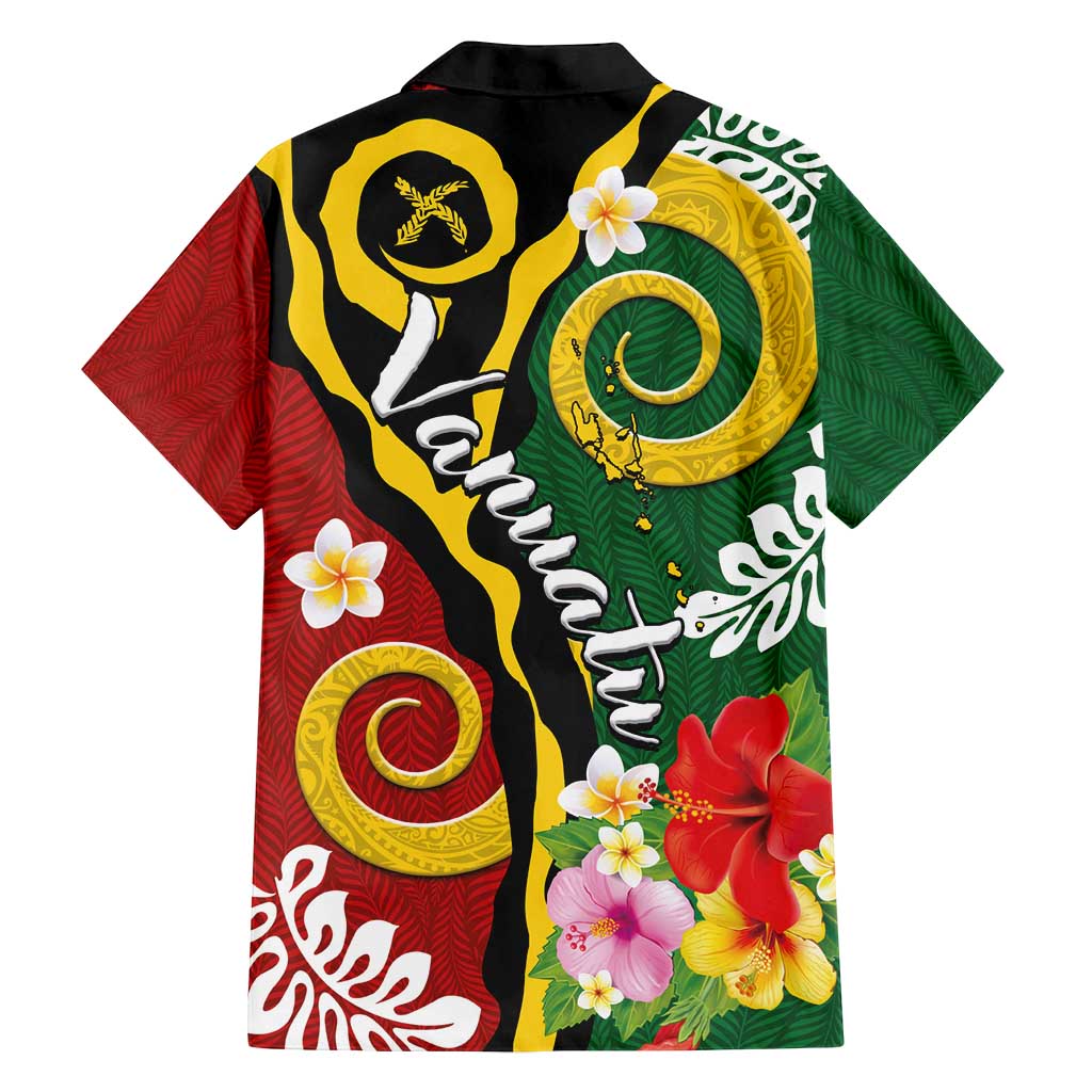 Melanesian Vanuatu Tribal Boar Tusk Family Matching Off Shoulder Maxi Dress and Hawaiian Shirt Tropical Plants and Namele Motifs - Polynesian Pride