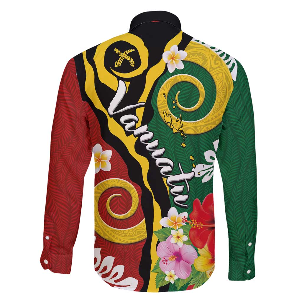 Melanesian Vanuatu Tribal Boar Tusk Family Matching Off Shoulder Short Dress and Hawaiian Shirt Tropical Plants and Namele Motifs - Polynesian Pride