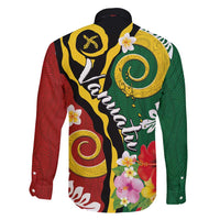 Melanesian Vanuatu Tribal Boar Tusk Family Matching Tank Maxi Dress and Hawaiian Shirt Tropical Plants and Namele Motifs - Polynesian Pride