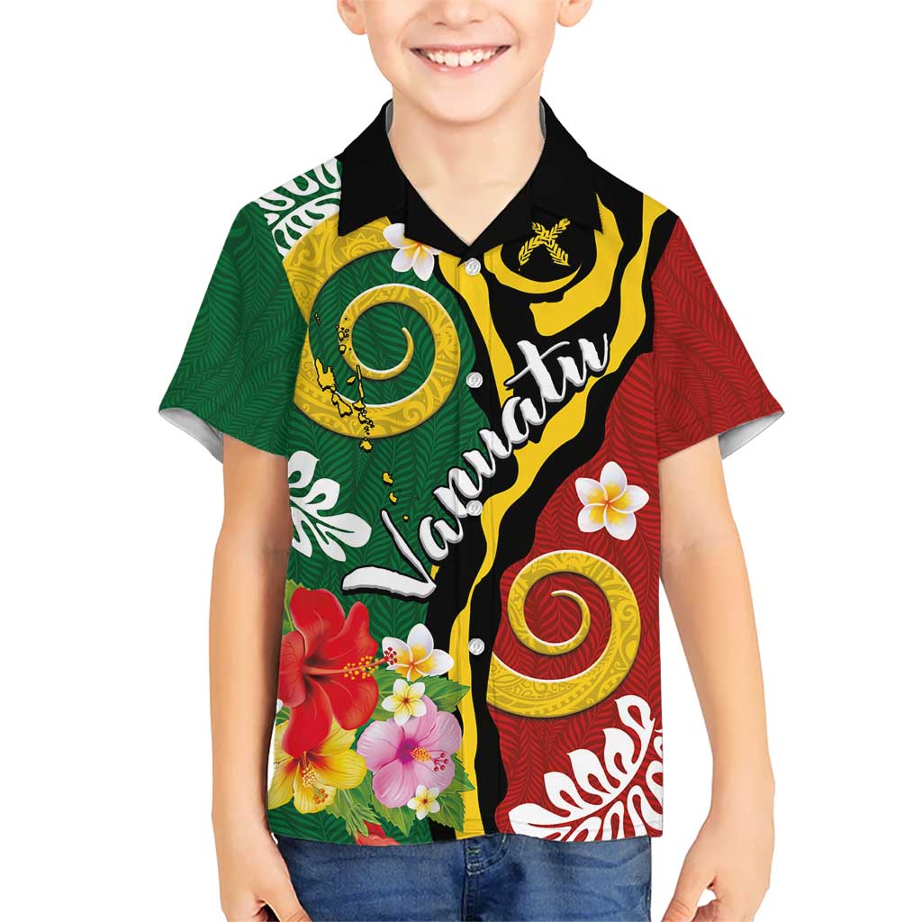 Melanesian Vanuatu Tribal Boar Tusk Hawaiian Shirt Tropical Plants and Namele Motifs - Polynesian Pride