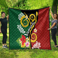 Melanesian Vanuatu Tribal Boar Tusk Quilt Tropical Plants and Namele Motifs - Polynesian Pride