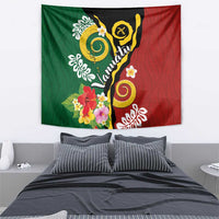 Melanesian Vanuatu Tribal Boar Tusk Tapestry Tropical Plants and Namele Motifs - Polynesian Pride