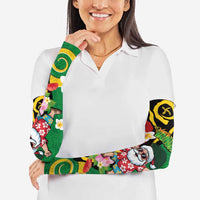 Vanuatu Christmas Arm Sleeves Funny Santa with Namele and Boar Tusk Tribal - Polynesian Pride