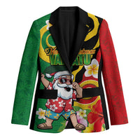 Vanuatu Christmas Blazer Funny Santa with Namele and Boar Tusk Tribal - Polynesian Pride