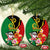 Vanuatu Christmas Ceramic Ornament Funny Santa with Namele and Boar Tusk Tribal - Polynesian Pride