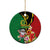 Vanuatu Christmas Ceramic Ornament Funny Santa with Namele and Boar Tusk Tribal - Polynesian Pride