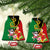 Vanuatu Christmas Ceramic Ornament Funny Santa with Namele and Boar Tusk Tribal - Polynesian Pride