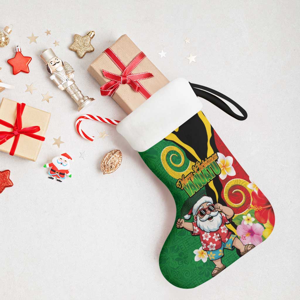 Vanuatu Christmas Stocking Funny Santa with Namele and Boar Tusk Tribal - Polynesian Pride