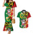 Vanuatu Christmas Couples Matching Mermaid Dress and Hawaiian Shirt Funny Santa with Namele and Boar Tusk Tribal - Polynesian Pride