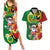 Vanuatu Christmas Couples Matching Summer Maxi Dress and Hawaiian Shirt Funny Santa with Namele and Boar Tusk Tribal - Polynesian Pride