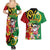 Vanuatu Christmas Couples Matching Summer Maxi Dress and Hawaiian Shirt Funny Santa with Namele and Boar Tusk Tribal - Polynesian Pride