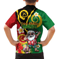 Vanuatu Christmas Family Matching Long Sleeve Bodycon Dress and Hawaiian Shirt Funny Santa with Namele and Boar Tusk Tribal - Polynesian Pride