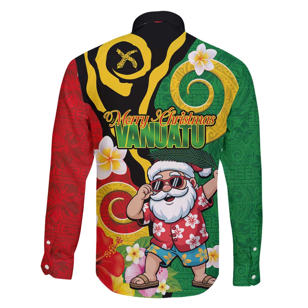 Vanuatu Christmas Family Matching Long Sleeve Bodycon Dress and Hawaiian Shirt Funny Santa with Namele and Boar Tusk Tribal - Polynesian Pride