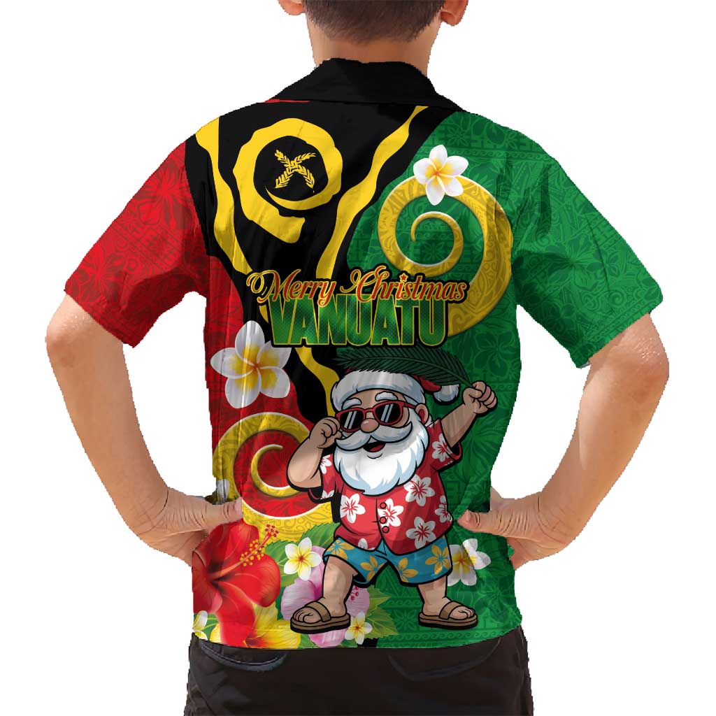 Vanuatu Christmas Family Matching Puletasi and Hawaiian Shirt Funny Santa with Namele and Boar Tusk Tribal - Polynesian Pride