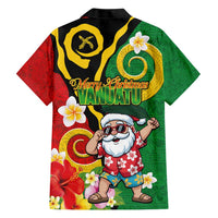 Vanuatu Christmas Hawaiian Shirt Funny Santa with Namele and Boar Tusk Tribal - Polynesian Pride