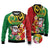Vanuatu Christmas Ugly Christmas Sweater Funny Santa with Namele and Boar Tusk Tribal - Polynesian Pride
