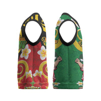 Vanuatu Christmas Knitted V-Neck Vest Funny Santa with Namele and Boar Tusk Tribal - Polynesian Pride