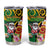 Vanuatu Christmas Tumbler Cup Funny Santa with Namele and Boar Tusk Tribal - Polynesian Pride