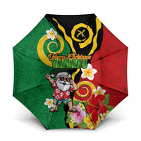 Vanuatu Christmas Umbrella Funny Santa with Namele and Boar Tusk Tribal - Polynesian Pride