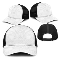 Samoan Lotu a Tamaiti Mesh Trucker Cap Coat of Arms and Polynesian Pattern