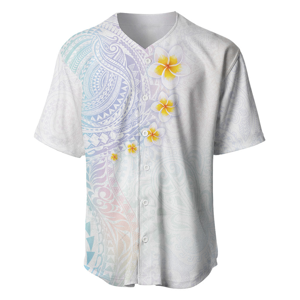 Hawaiian Tribal Tattoo and Plumeria Baseball Jersey Polynesian Pattern Sweet