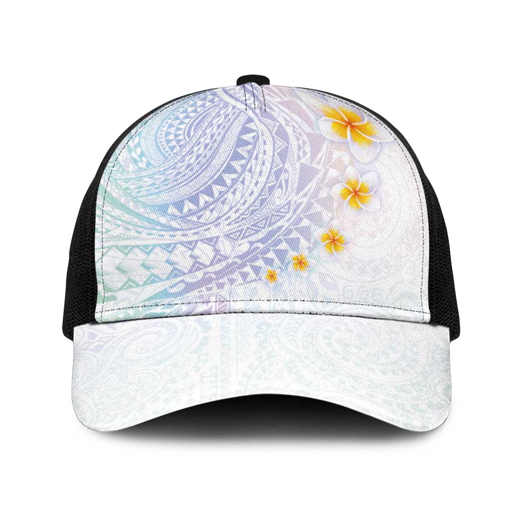 Hawaiian Tribal Tattoo and Plumeria Baseball Net Cap Polynesian Pattern Sweet