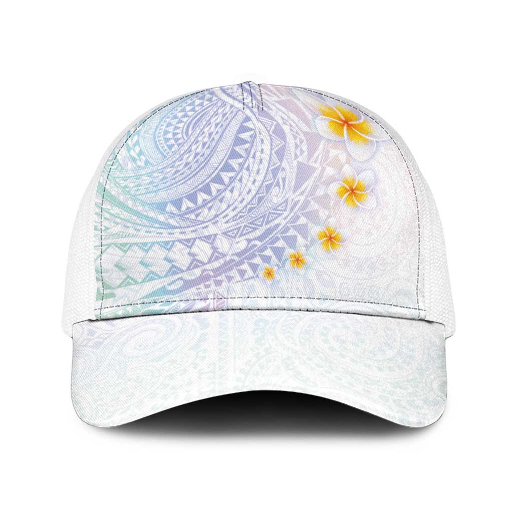 Hawaiian Tribal Tattoo and Plumeria Baseball Net Cap Polynesian Pattern Sweet