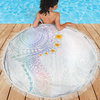 Hawaiian Tribal Tattoo and Plumeria Beach Blanket Polynesian Pattern Sweet