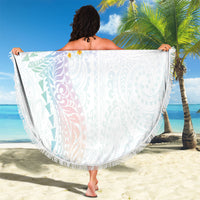 Hawaiian Tribal Tattoo and Plumeria Beach Blanket Polynesian Pattern Sweet